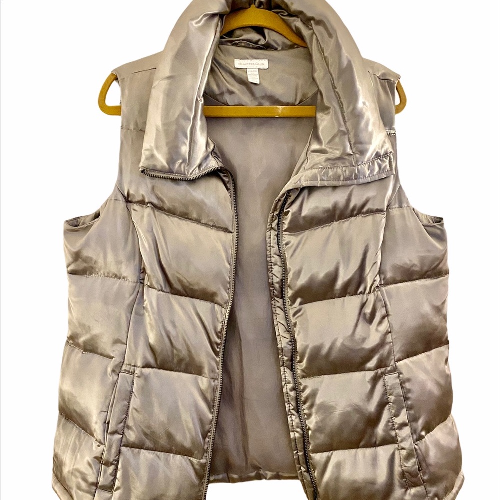 Charter Club XL silver vest